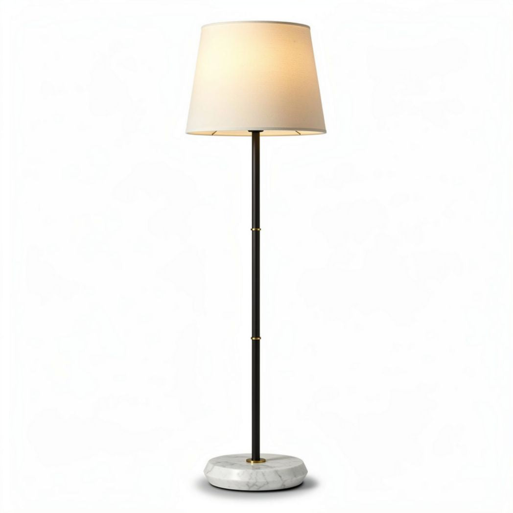 staande lamp met marmeren voet en stoffen lampenkap 20 x 20 x 150cm