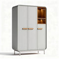 Houten kast met twee deuren en open compartimenten 80 x 40 x 150cm