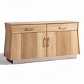 Houten dressoir met twee lades en deuren van 90 x 40 x 60cm in naturel kleur